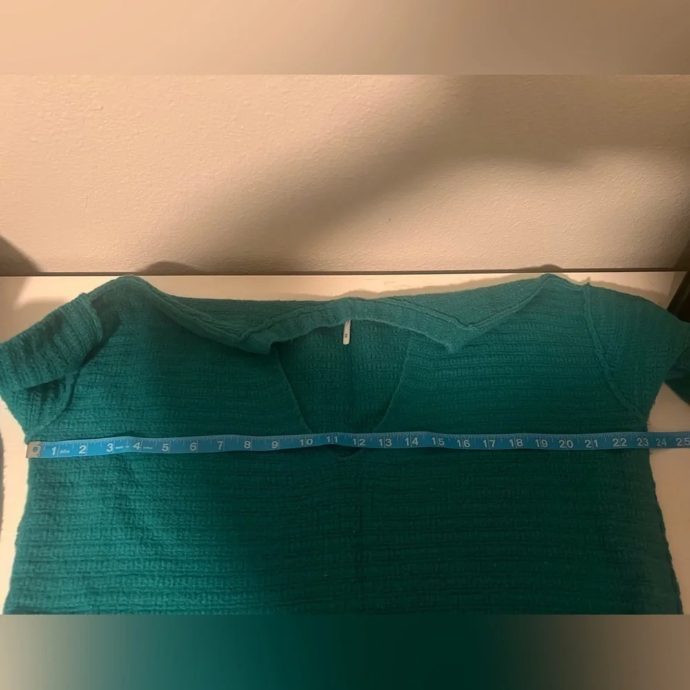 Free People Heart it Laces Sweater Teal Size M